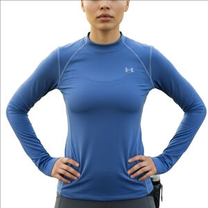 Under Armour Women's Coldgear Fitted Long Sleeve Top in Blue